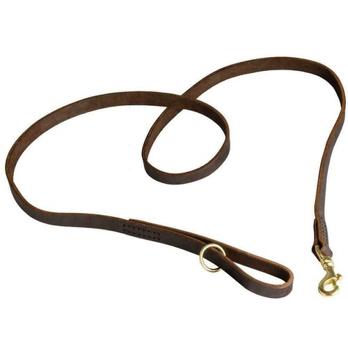 Leather dog leash - leather,
