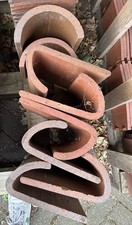 Dreadnought Half Round Mono Clay Tiles - New / Unused (6 tiles)