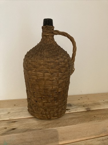 Litre vintage wicker wrapped - 5,