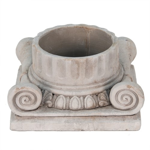 Grey stone plant flower pot - grey,