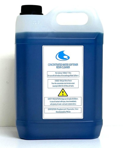 Water softener resin - water,