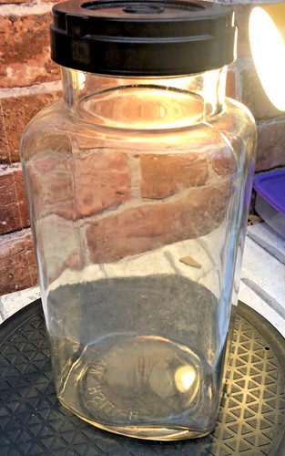Vintage glass sweet shop jar - glass,
