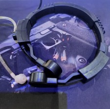 Military Throat Mic Headset Earpiece WaterProof BIG PTT For MOTOROLA radio 2 PIN