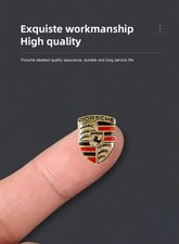 x2 Porsche Key Replacement Logo Emblem Badge Hand Varnished Scratch Resistant