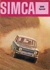 Simca 1000 Special 1971-72 UK Market Foldout Sales Brochure