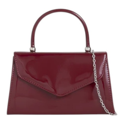 Ladies plain patent clutch - plain,