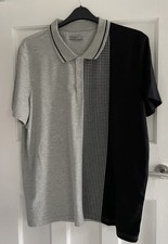NEW TU MAN GREY BLACK POLO