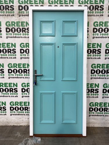 Turquoise green blue - blue, door