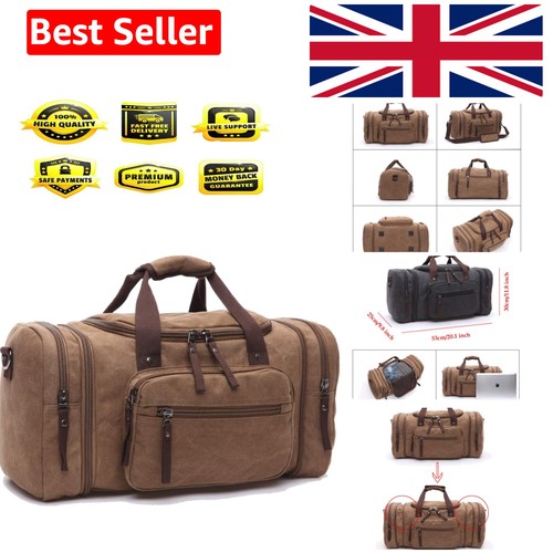 Unisex canvas travel duffle - canvas,
