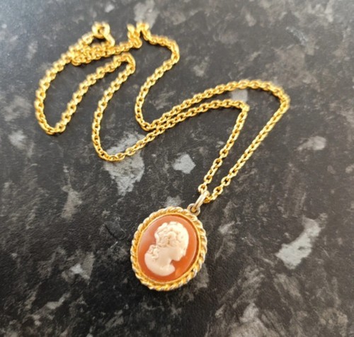 Vintage gold tone amber - , cream