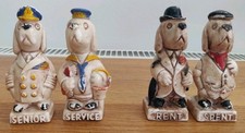 2 Sets Of Vintage Upper Lower Class Advertising Dogs Senior Service+ Rent Spent