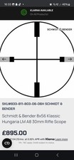Schmidt & Bender 8x56 Klassik Rifle Scope Made in Hungary