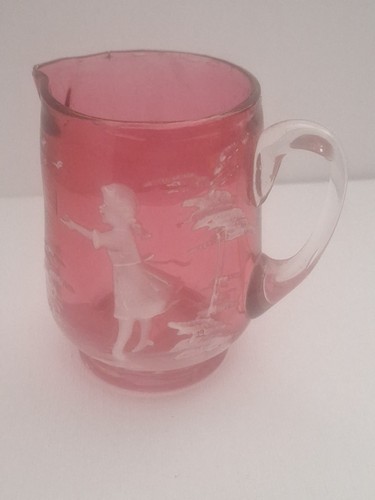 Antique mary gregory jug - mary,