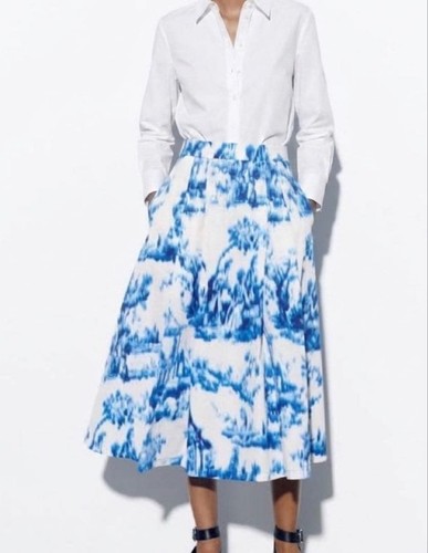 Zara printed midi blue - printed,