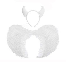 White Devil Horns & Feather