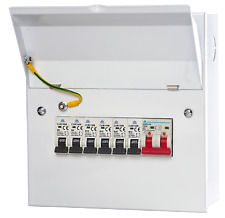 WCED 100A 6 Usable Way Metal Clad Consumer Unit c/w Main switch + 6 MCB's