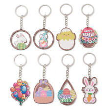 Set of 8 Easter Printed Wooden