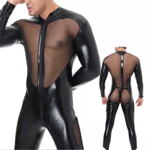 Sexy men wet look - wet, leather