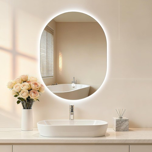 Bathroom mirror with led - with,