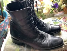 RIVA Black leather lace up