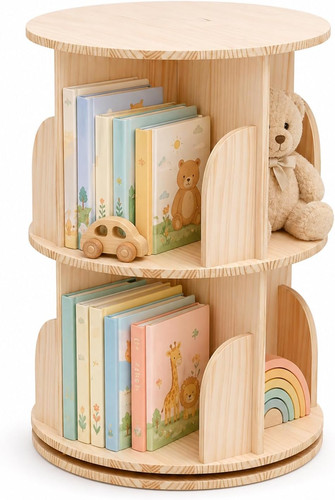 Tier rotating kids bookshelf - rotating,