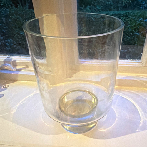 Clear glass candle holder - clear,