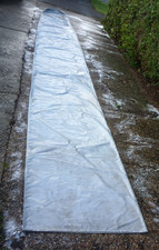 TWO LARGE ZIPPED CANOPY COVERS 6 m x 82 cm