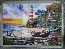 500 piece Jigsaw Puzzle ~ Sunset Lighthouse ~ Corner Piece Puzzles