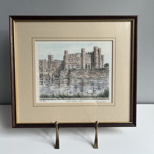 Leeds castle watercolour print - leeds,