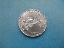 1886 BENZ 3 - WHEELER FIRST FIRST PETROL MOTORCAR SHELL TOKEN COIN 