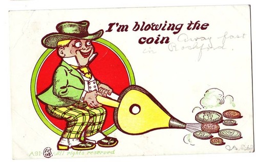 1906 blacksmith bellows comic - blacksmith,