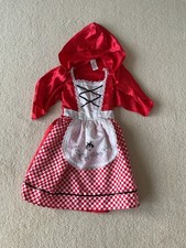 Girls Little Red Riding Hood costume dressup outfit dress incl hood age 3-5years