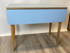 Retro Blue Formica Drop Leaf