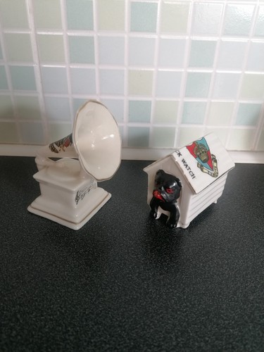 Pair vintage crested - of,