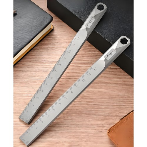 Titanium alloy ruler edc - titanium,