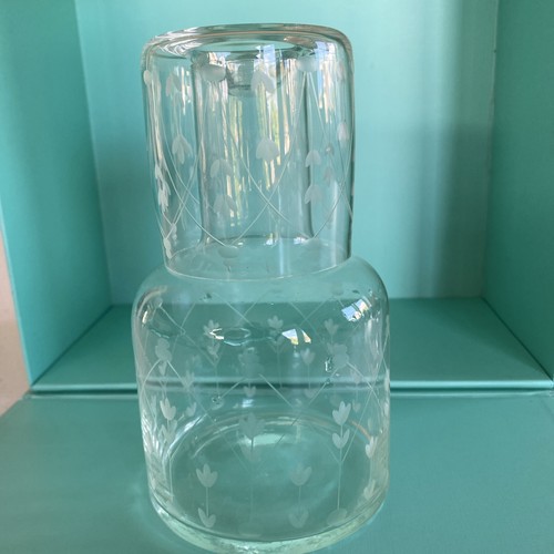 Vintage glass bedside - glass, water