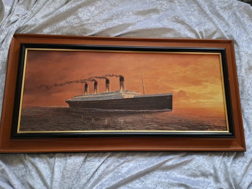 Framed print board - print, titanics
