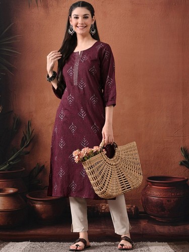 Indian women maroon cotton - women,