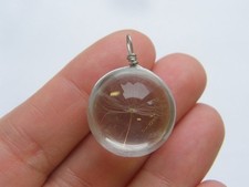 1 Dandelion glass pendant F286