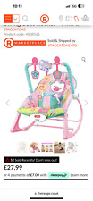 eletric baby bouncer infant toddler chair pink  