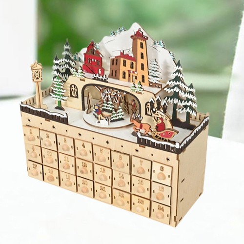 Wooden advent calendar - wooden,