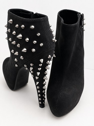 Black studded platform - black,