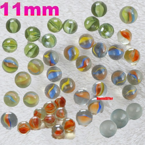 11mm coloured glass marbles - glass,