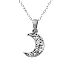 Crescent Moon Necklace - .925