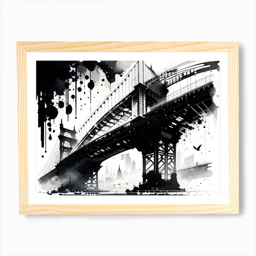 Brooklyn bridge art print - art,