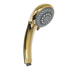 Premium Gold Shower Head Handset Round 6 Mode Function Large Easy Clean Nozzles
