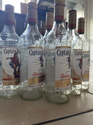 Empty glass rum bottle - 3, 1l
