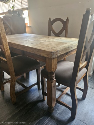 Solid pine rustic table - solid,