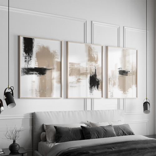 Abstract black beige living - abstract,