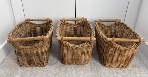 Vintage wicker baskets - 3,